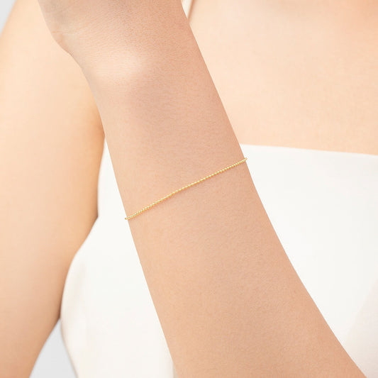 Diamond cut chain bracelet - worn on wrist