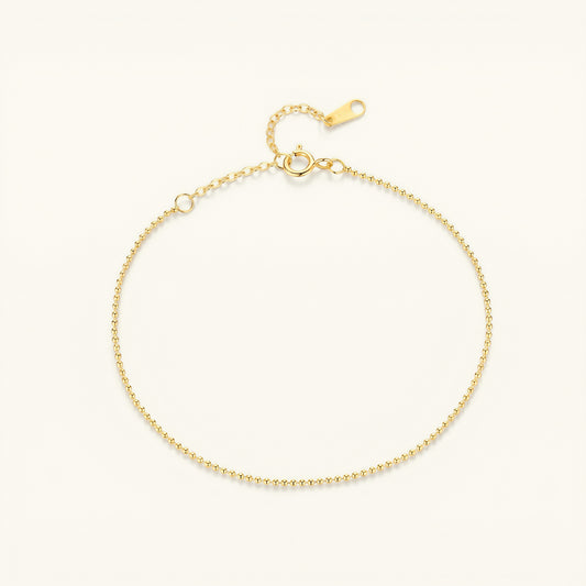S925 silver gold plated diamond cut chain bracelet