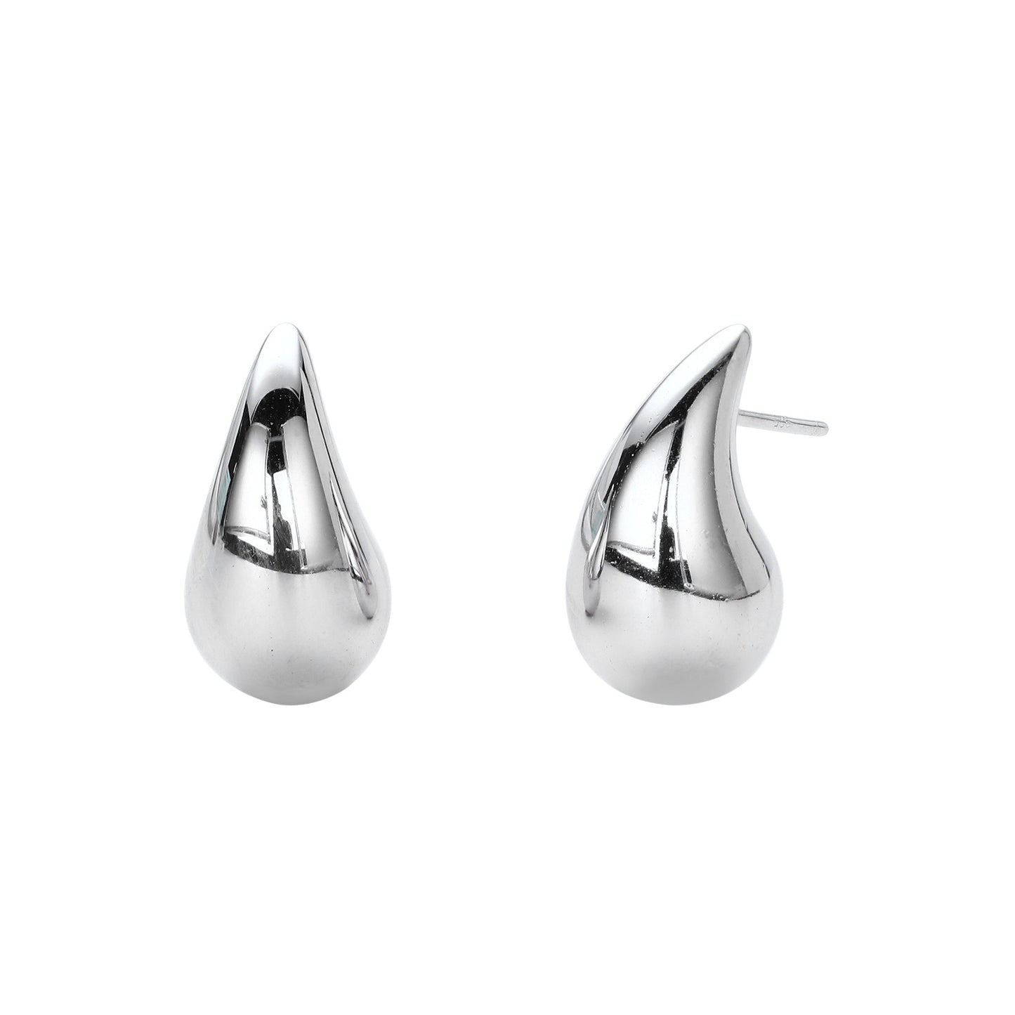 S925 silver teardrop stud earrings