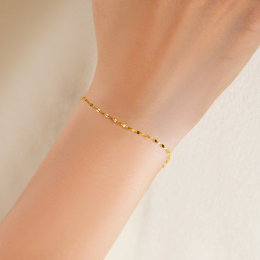 Shimmer chain bracelet - worn on wrist