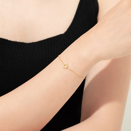 Star of David cz bracelet - worn on wrist
